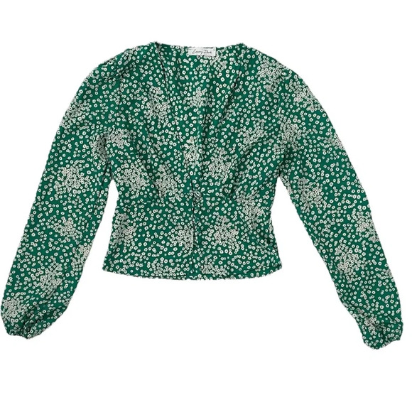 Emory Park Green Daisy’s Top Size Small - Picture 1 of 8